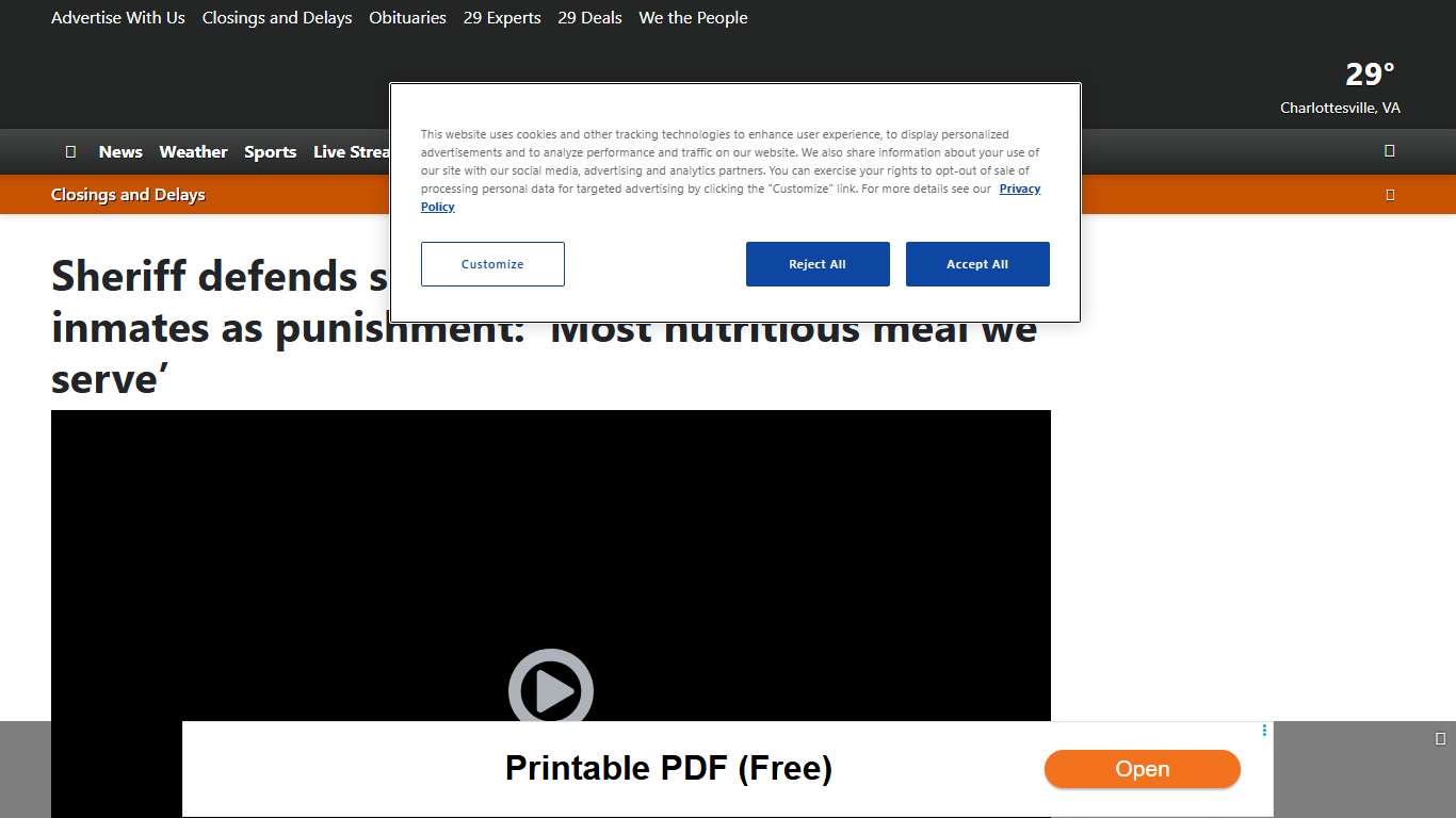 Sheriff defends serving ‘warden burger’ to inmates as punishment: ‘Most nutritious meal we serve’